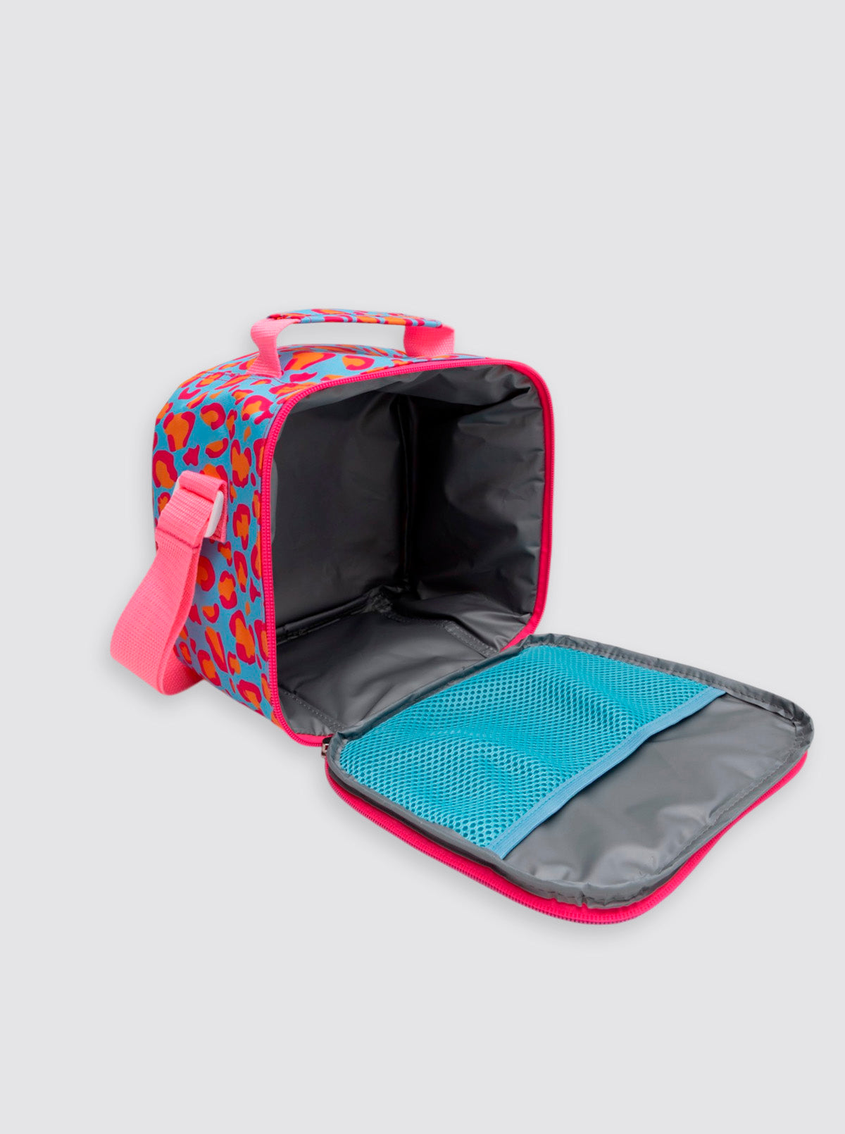 Bolsa Térmica Cuadrada Leopardo Rosa Flúor