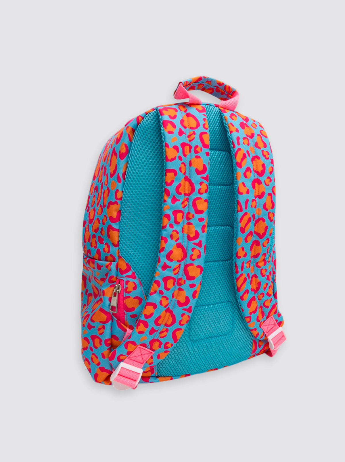 Mochila Grande Ordenador Leopardo Flúor Rosa