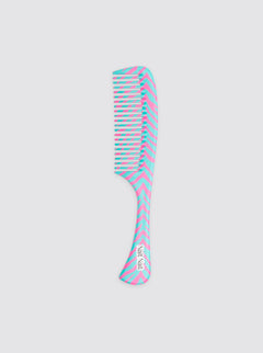 Turquoise Zebra Print Detangling Comb