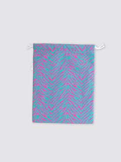 Talega Pequeña Animal Print Cebra Turquesa