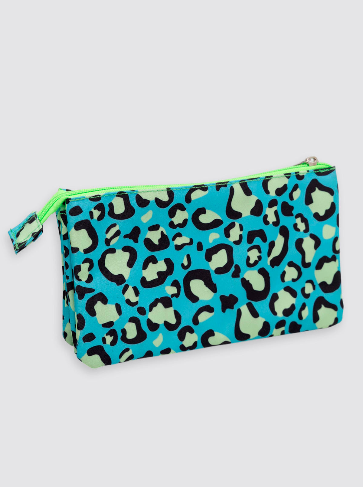 Estuche Portalápices Leopardo Verde Flúor