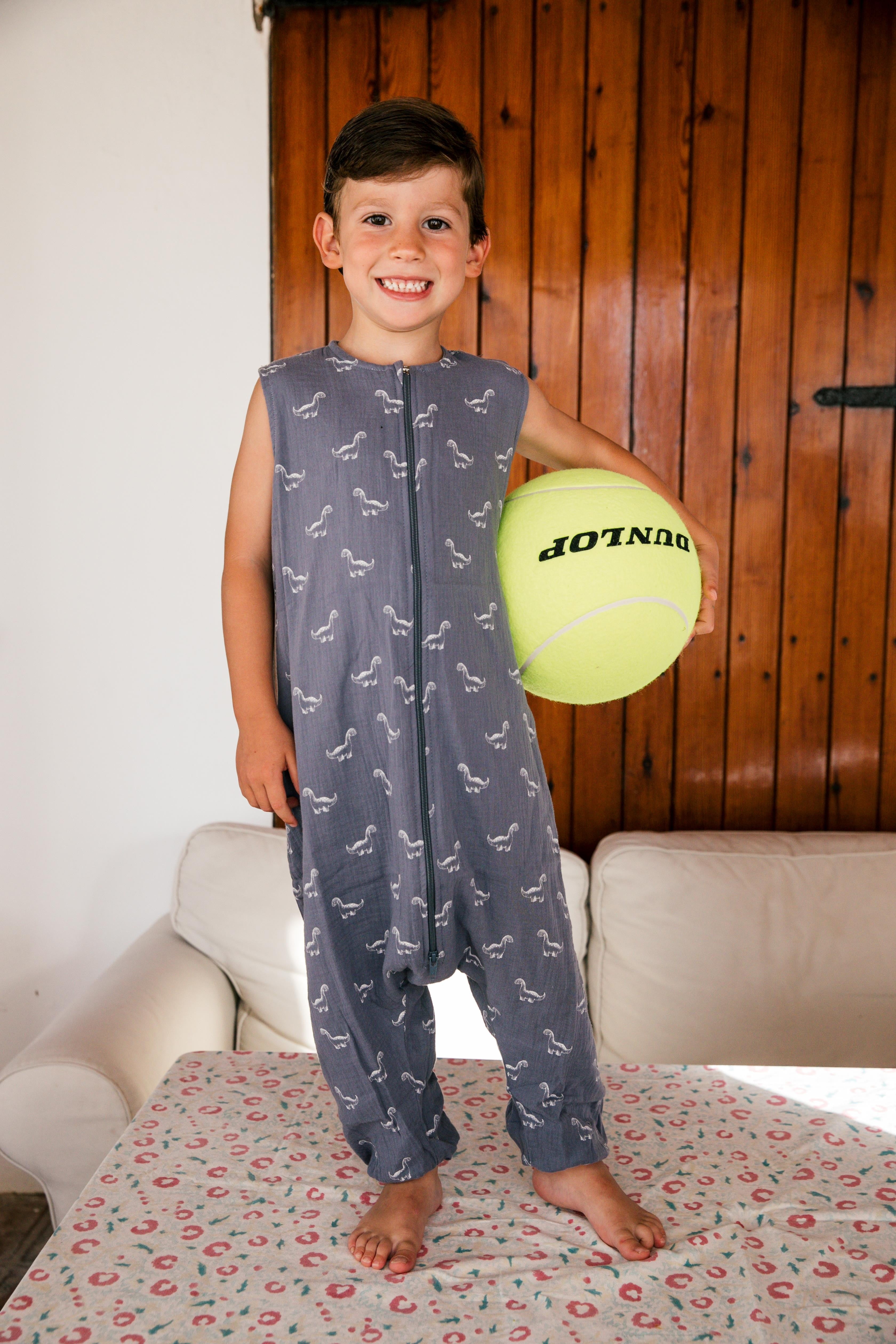 Pyjama bulle dinosaure bleu