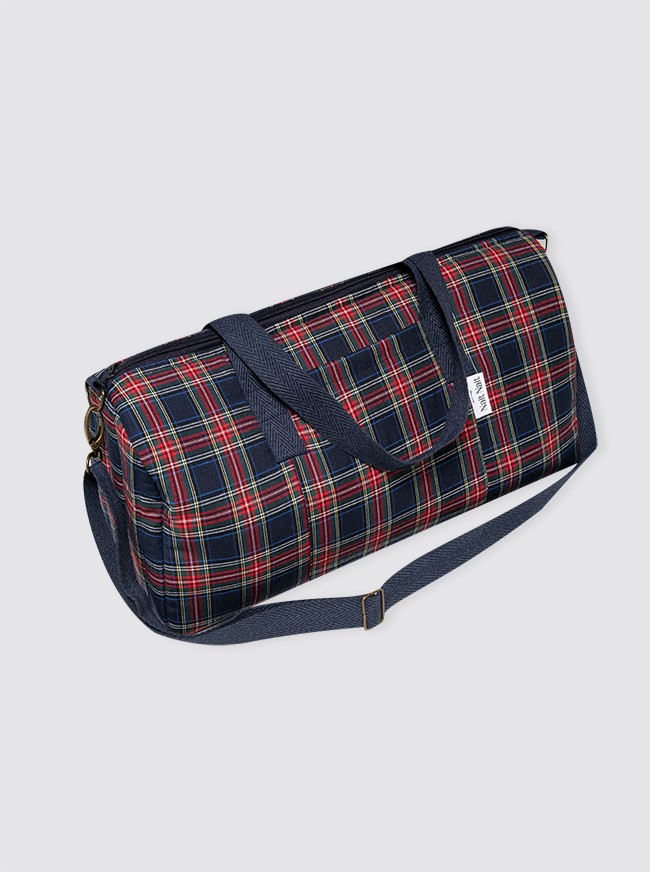 Sac de sport à carreaux