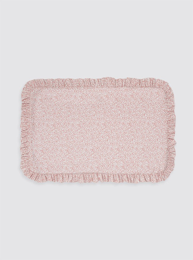 Protège-matelas à fleurs roses