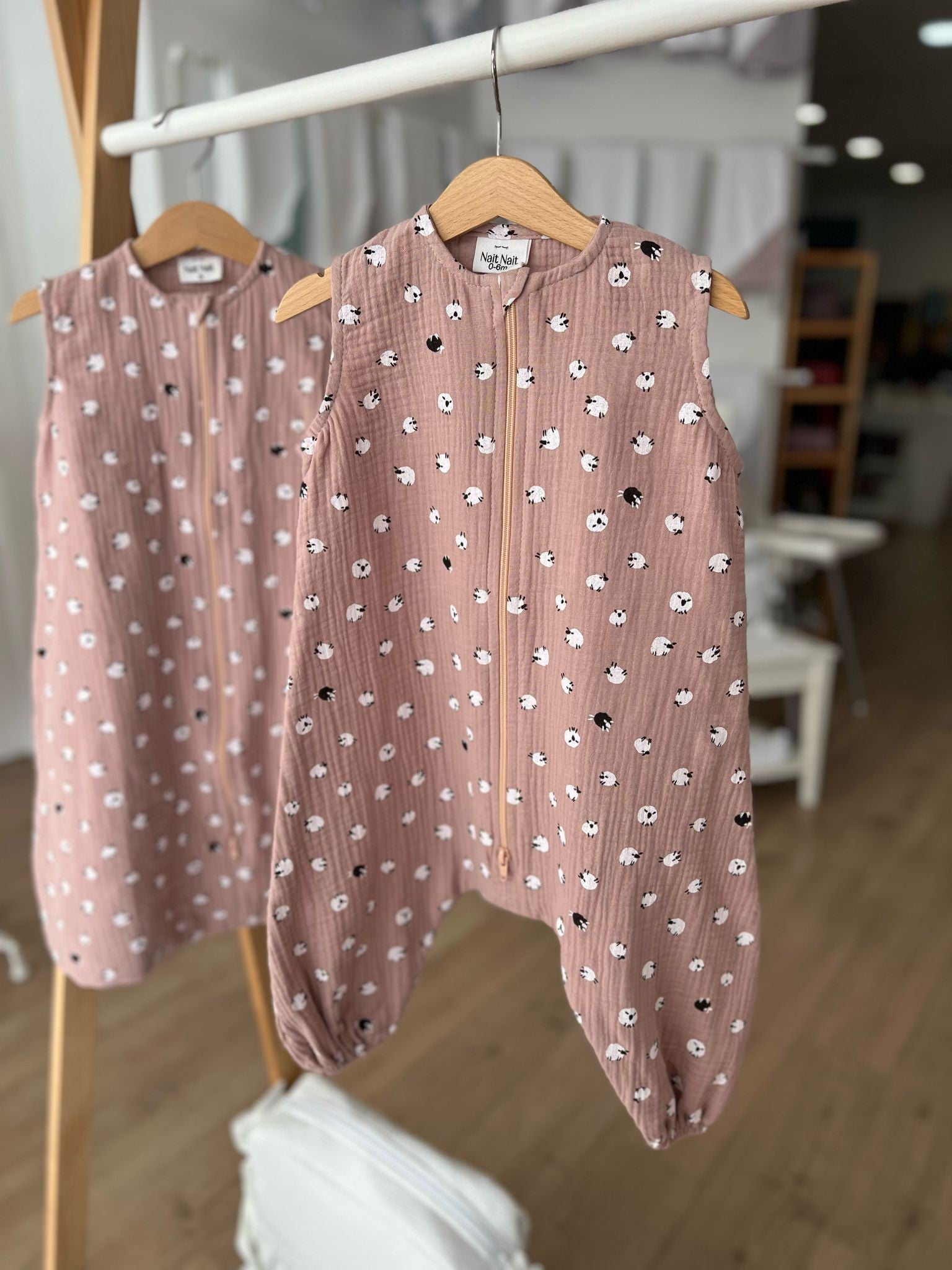 Bubble Pajamas, Pink, Sheep Print