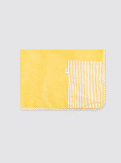 Toalla Playa GRANDE Bolsillo Rayas Candela Amarillas