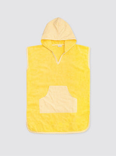 Poncho Playa Bolsillo Rayas Candela Amarillas