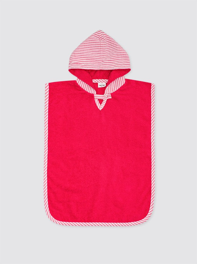 Striped Beach Poncho, Pink Strawberry Candle