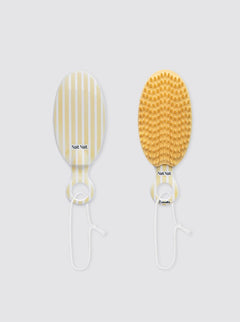 Yellow Candle Stripes Squeezer Brush