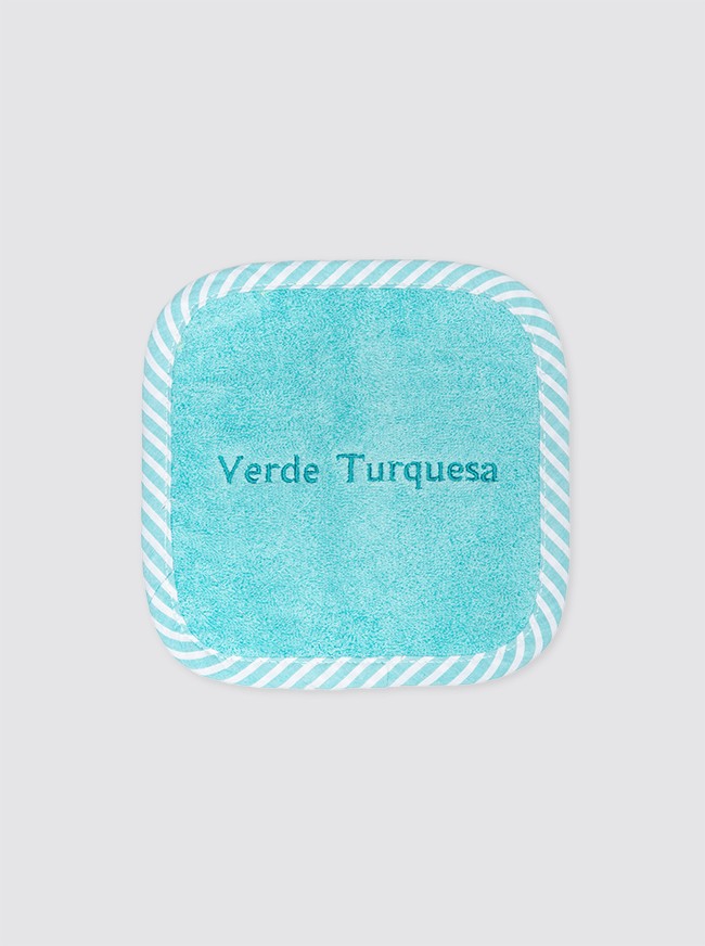 Poncho Playa Rayas Candela Verde Agua