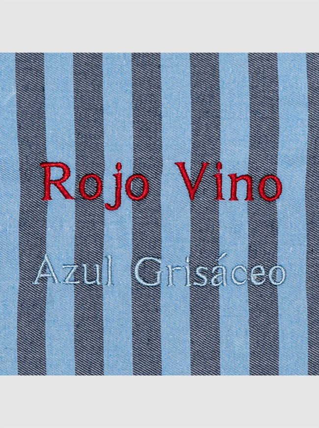 Bolsa de Ropa Pequeña Rayas Denim y Celeste