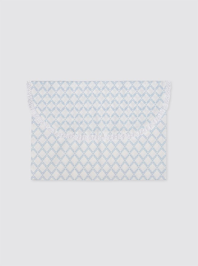 Grande housse à vêtements avec bandoulière brodée Athena Blue