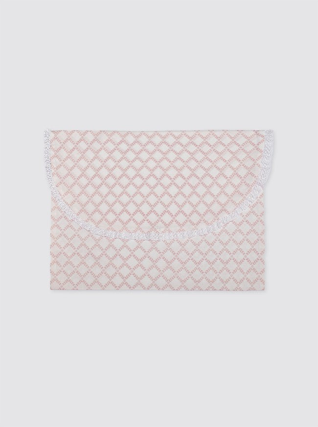 Grand sac à vêtements avec bandoulière brodée Athena rose