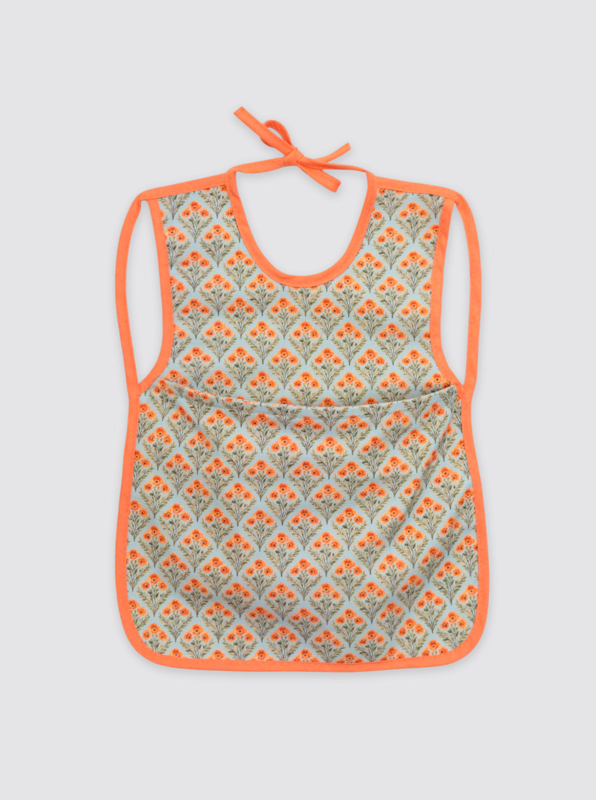 Babero con Bolsillo Margaritas Naranjas