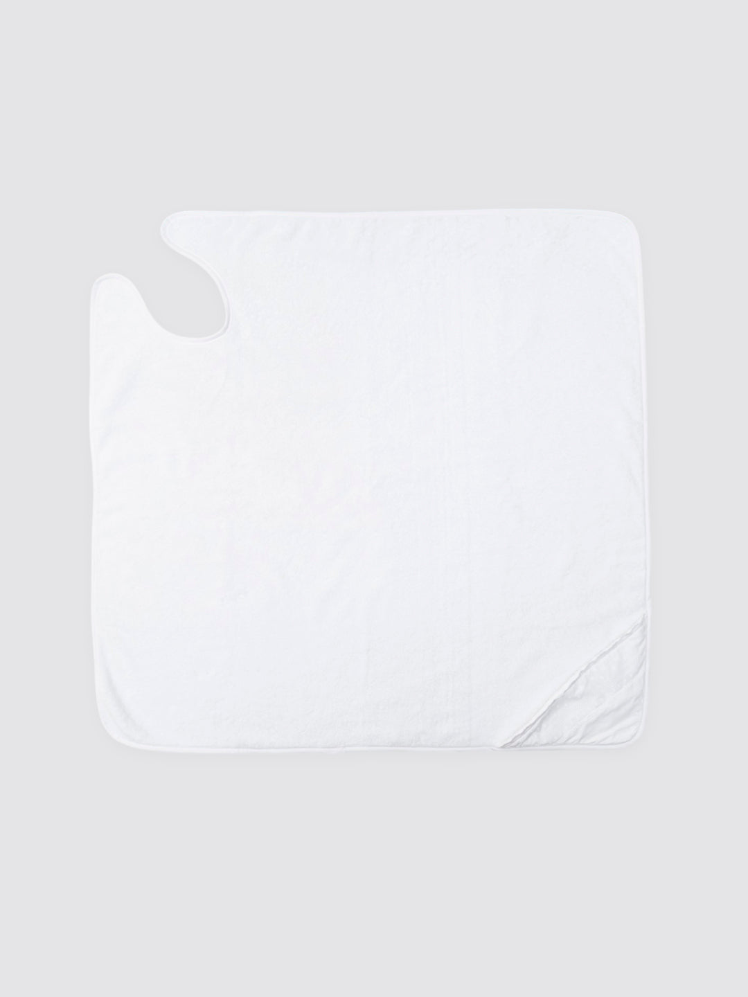 New White Embroidered Strip Baby Bath Towel