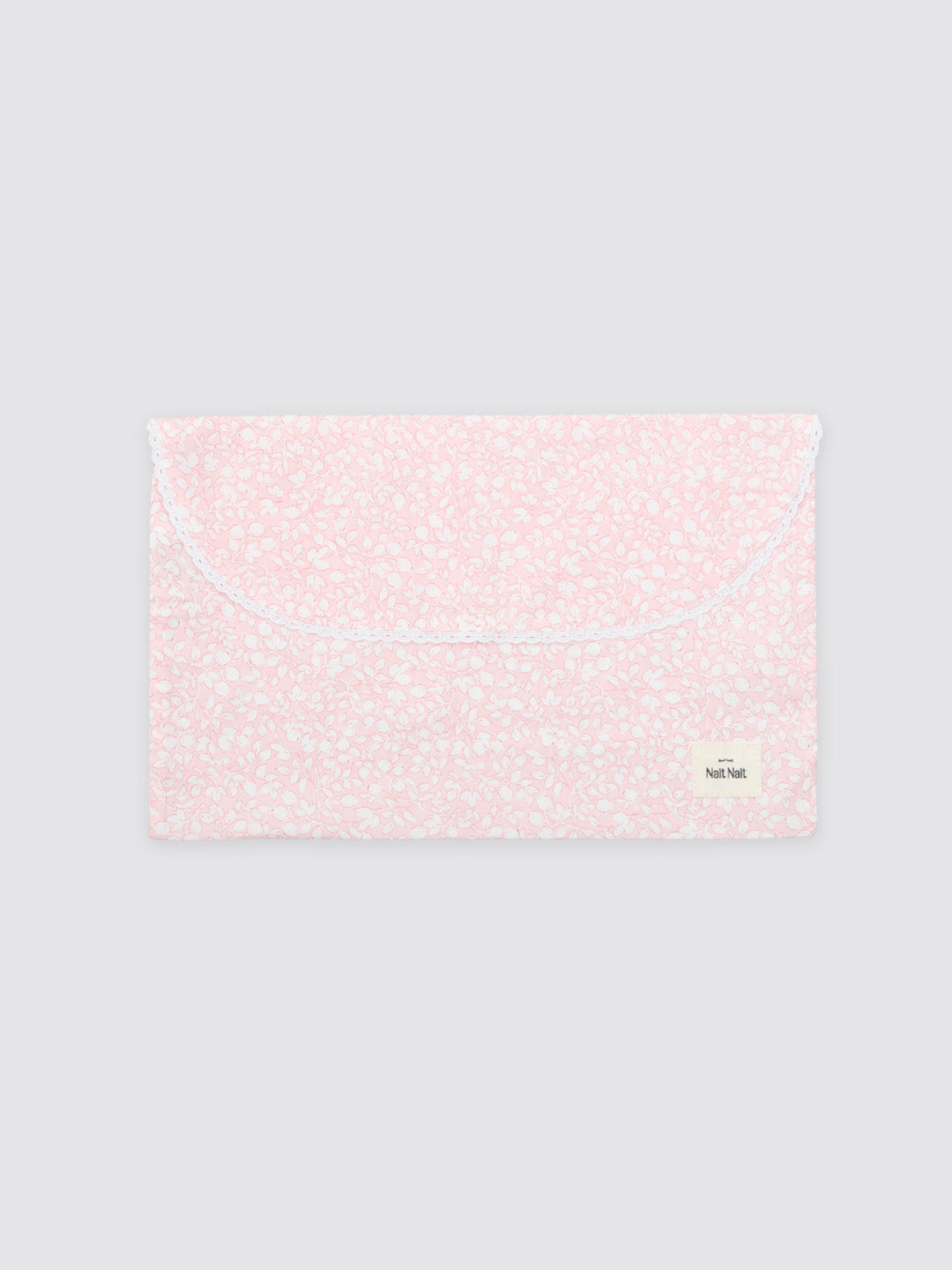 Small Laundry Bag with Pink Pomegranate Embroidered Trim