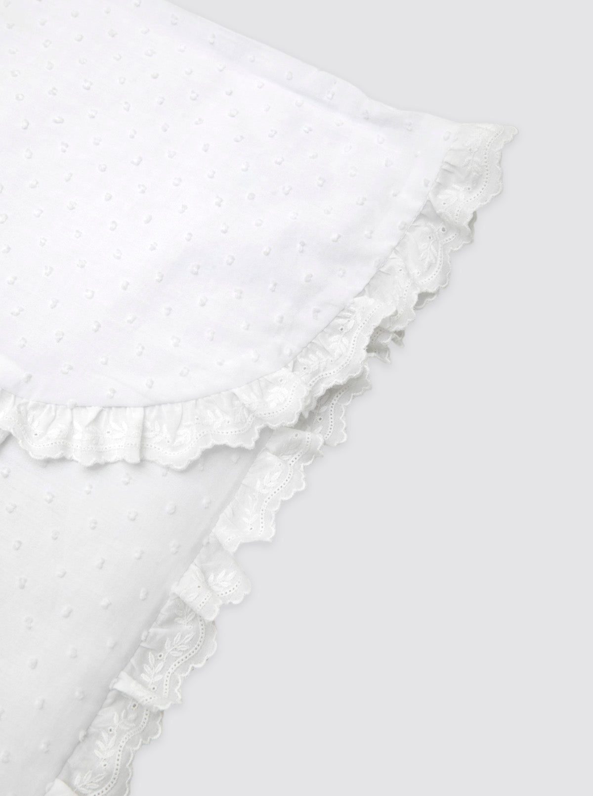 Plumeti Embroidered Trim Moses Basket/Crib Quilt with Removable Wadding