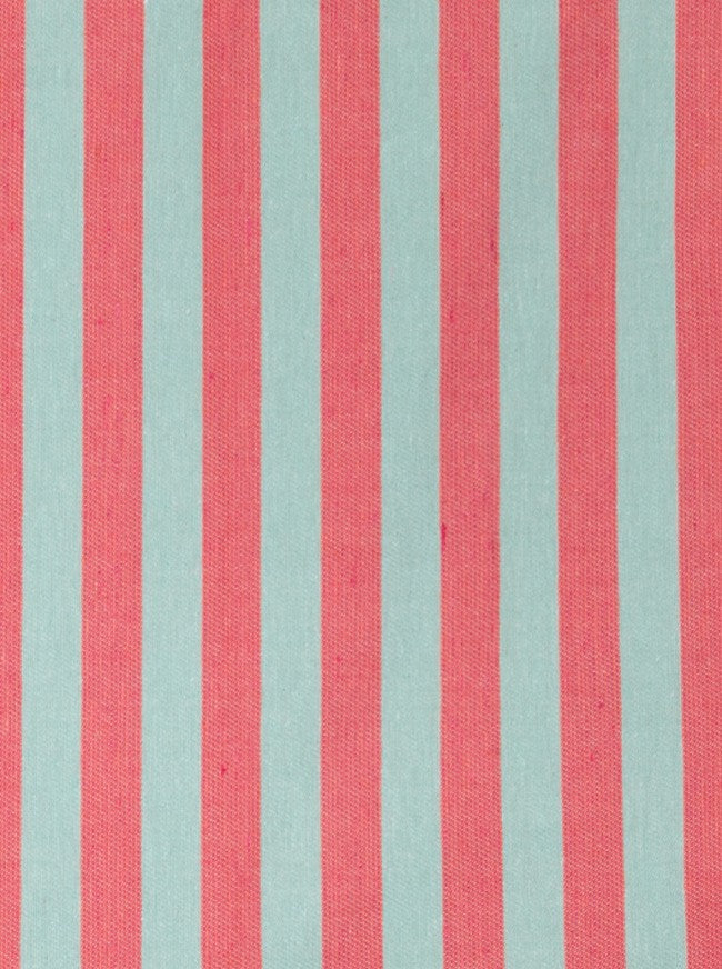 Green and Pink Denim Striped Toiletry Bag