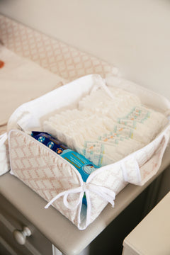 Pink Athena Diaper Basket