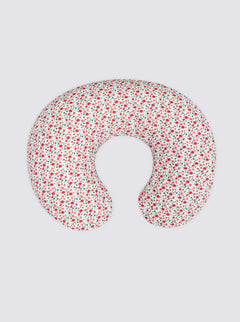 Coussin d'allaitement à fleurs carminées
