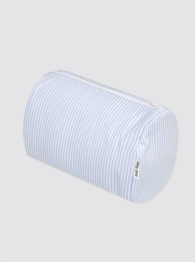 Light Blue Striped Piqué Toiletry Bag