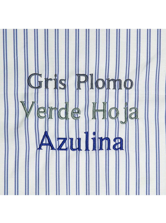 Large Garment Bag with Blue Tulip Stripes
