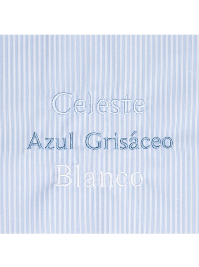 Small Piqué Toiletry Bag in Light Blue Stripes