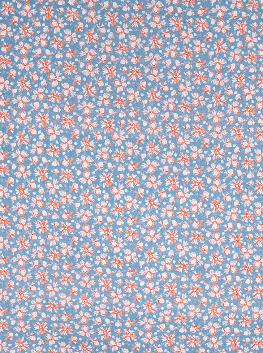 Blue Floral Toile Face Towel