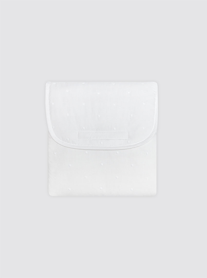 Cambiador Con Bolsillos Bodoques Blancos