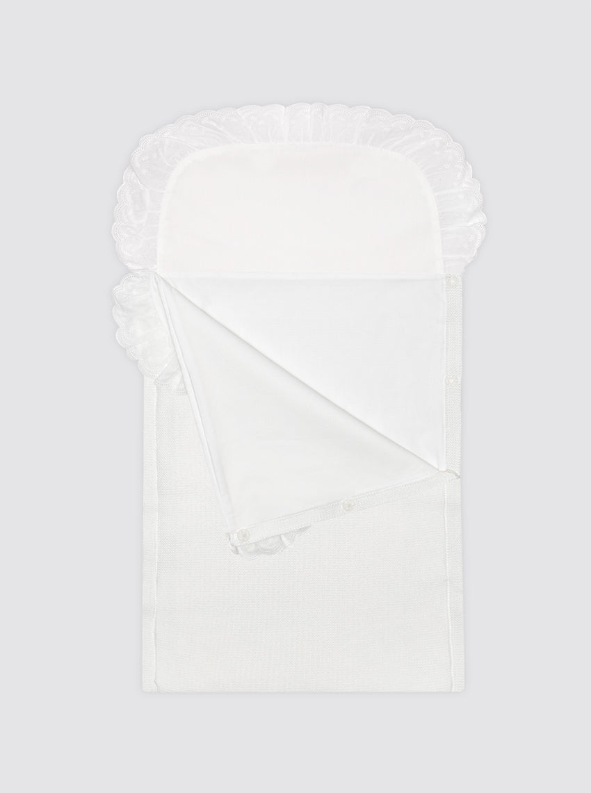 Saco de algodón con sábana blanco