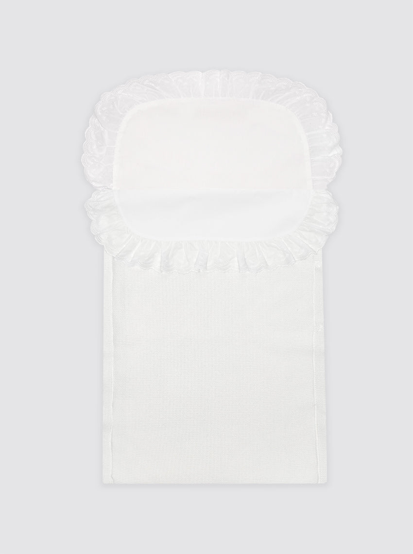 Saco de algodón con sábana blanco