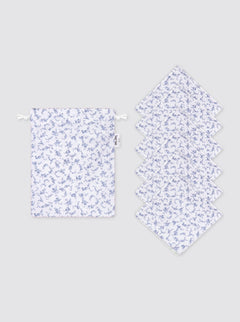 Hygienic Wipes 6 units + Mini Bag - Pitiminí Blue Flower