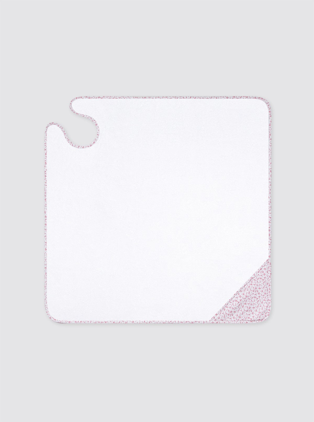 Baby Bath Towel with Pink Floral Design