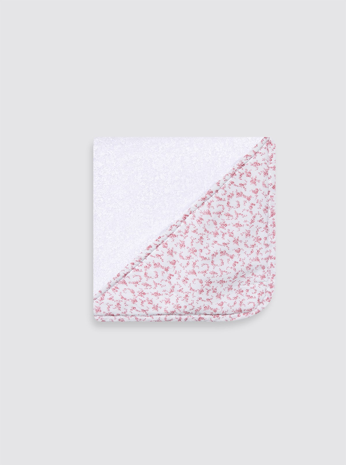 Baby Bath Towel with Pink Floral Design