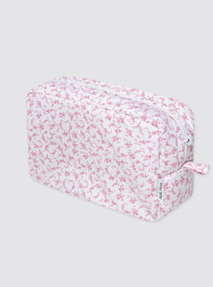 Trousse de toilette miniature rose à fleurs