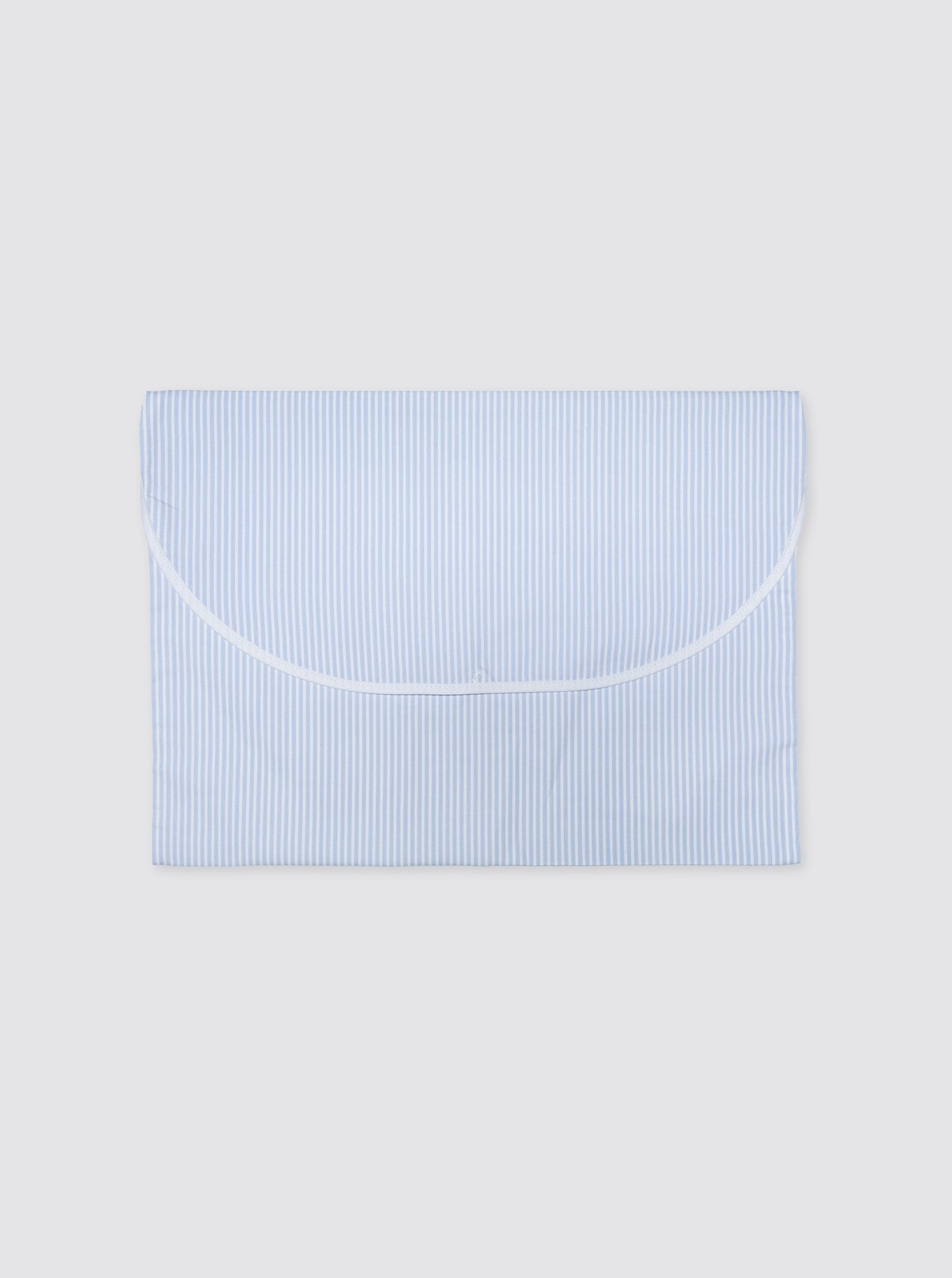 Large Garment Bag Piqué Light Blue Stripes