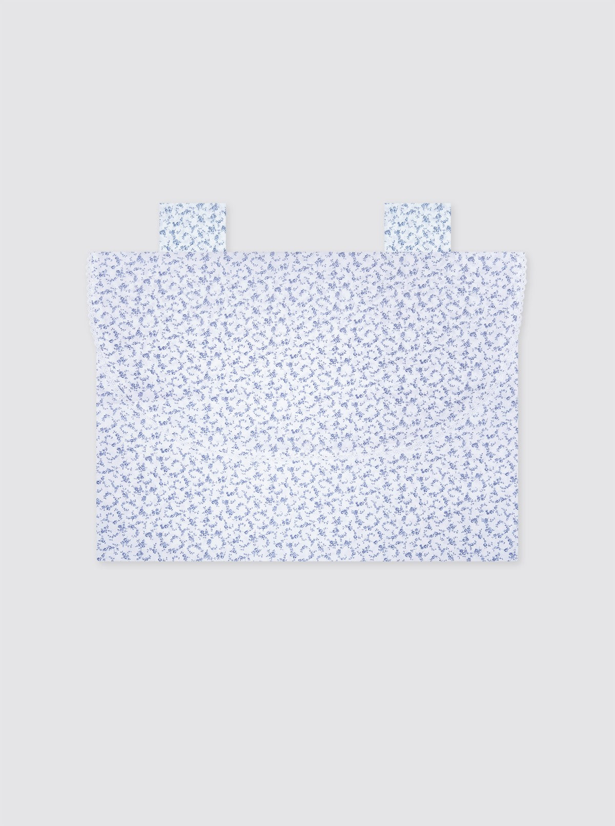 Bolsa de Pijama Con Tira Bordada Flor Pitiminí Azul