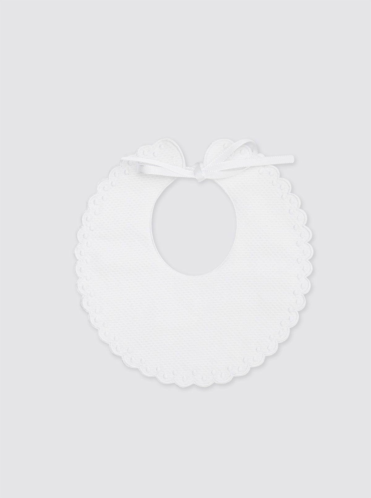Babero de Baba Pique Blanco doble Bodoques Bordados