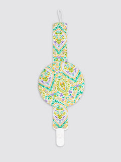 Jaipur Yellow Pacifier Clip with Pocket