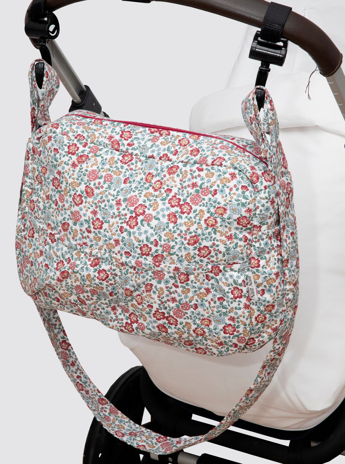 Bolsa de Carro Grande Flores Nina Burdeos