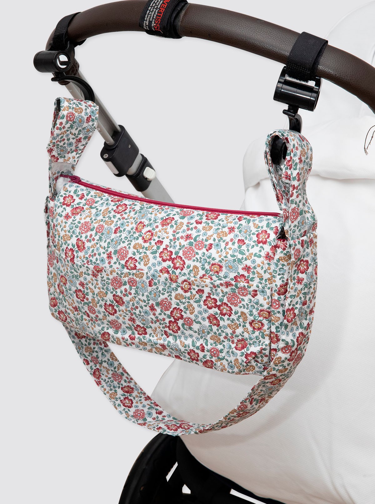 Small Trolley Bag for Nina Flowers Burgundy