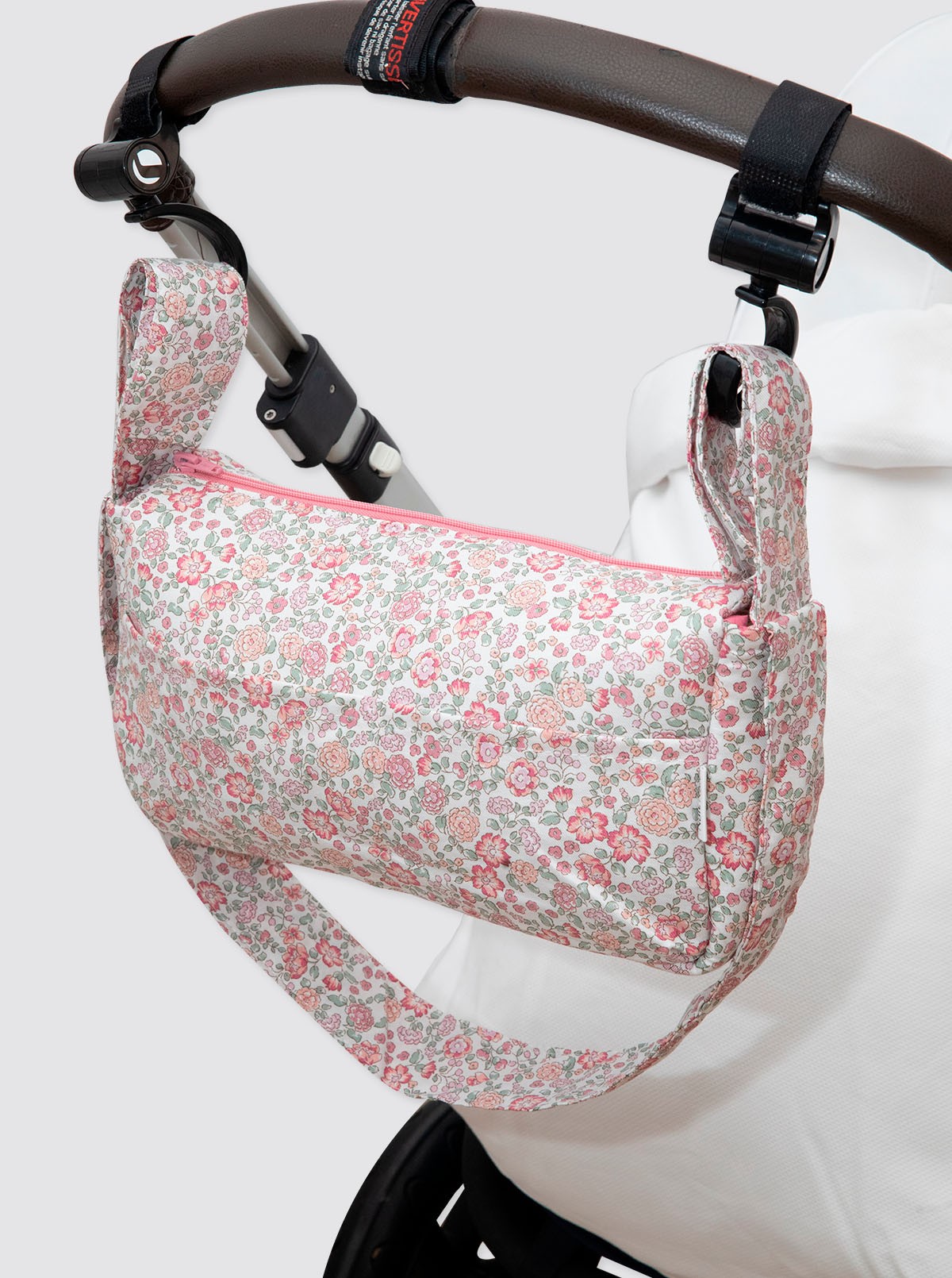 Small Pink Floral Baby Girl Stroller Bag