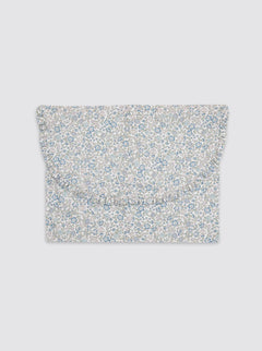 Grand sac à vêtements pour filles avec fleurs bleues