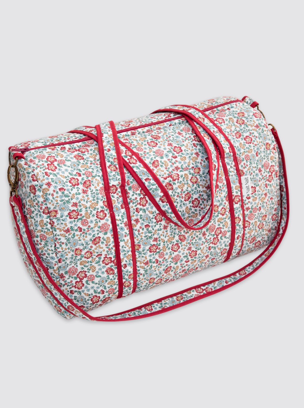 Nina Flowers Burgundy Travel Bag