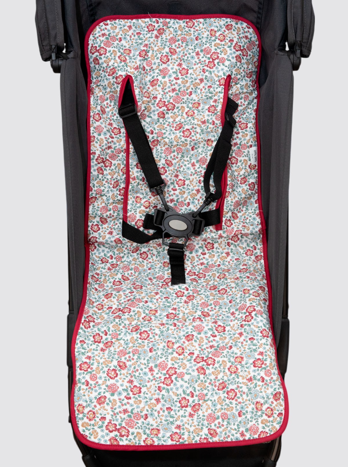 Nina Floral Summer Chair Cover for Lightweight Strollers in Burgundy