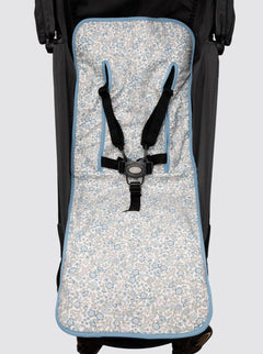 Housse de poussette d'été légère à fleurs bleues Nina