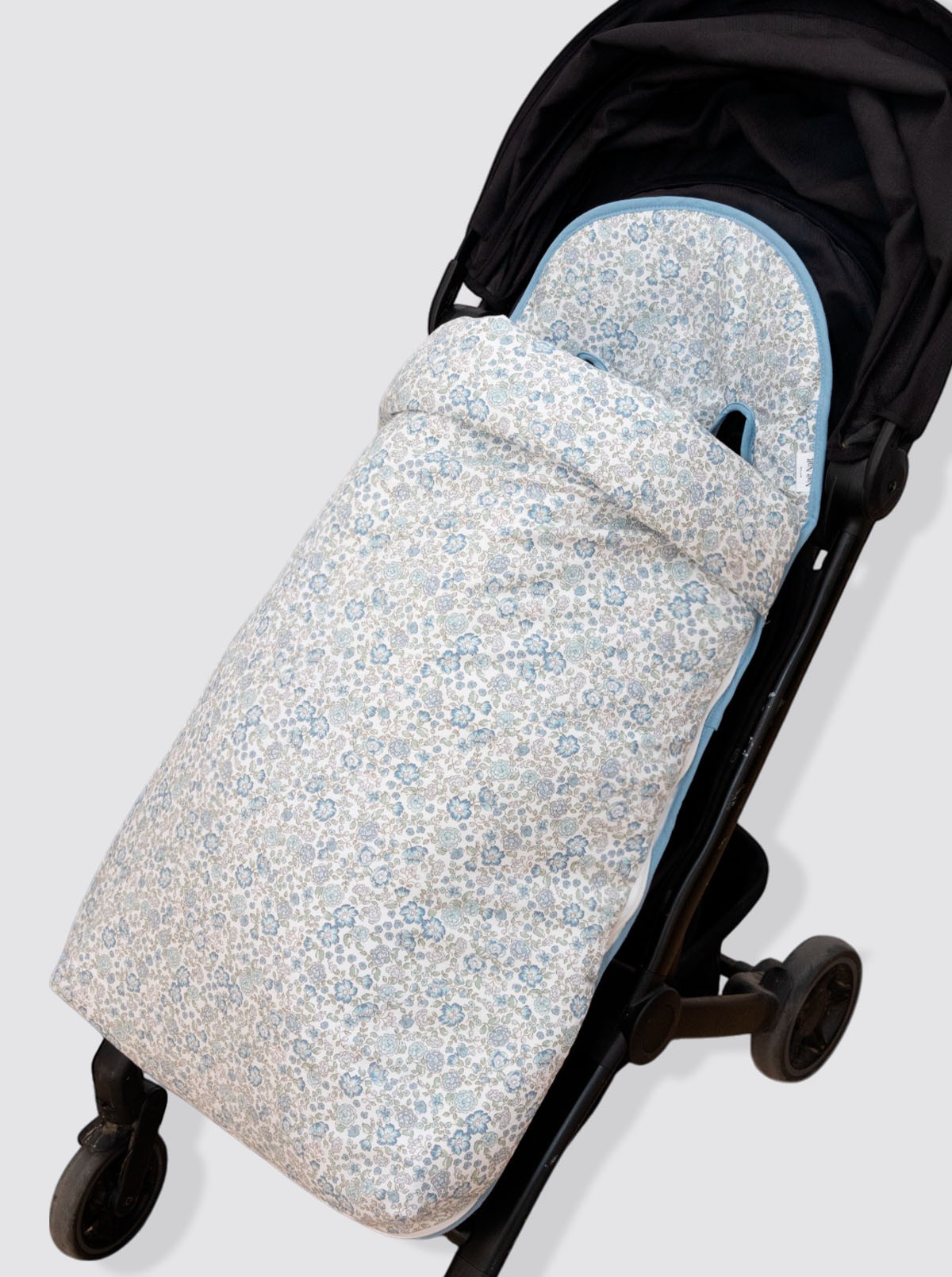 Housse de poussette Joolz Aer avec chancelière + Fleurs bleues Nina