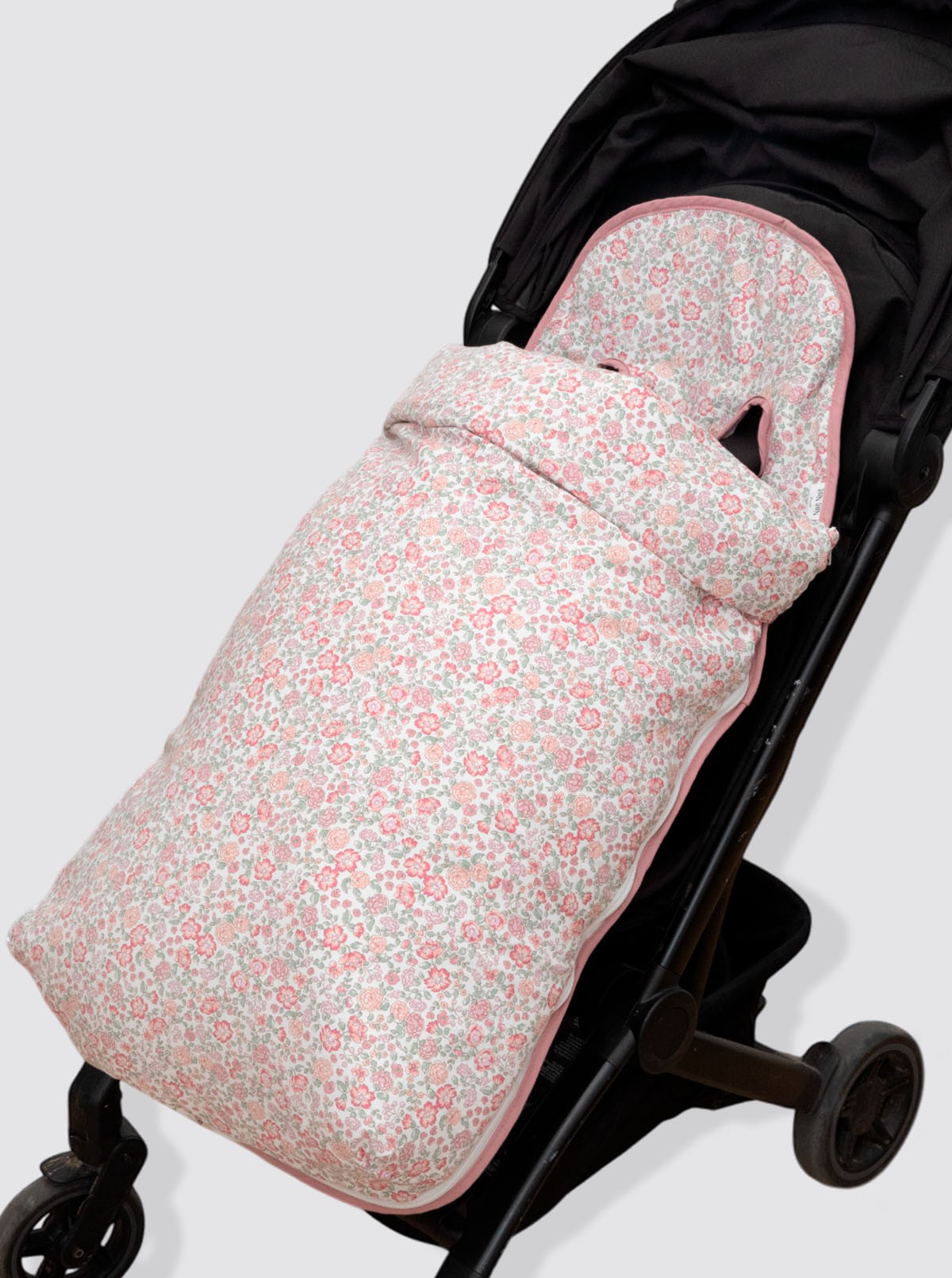 Housse de poussette Joolz Aer avec chancelière + Fleurs roses Nina