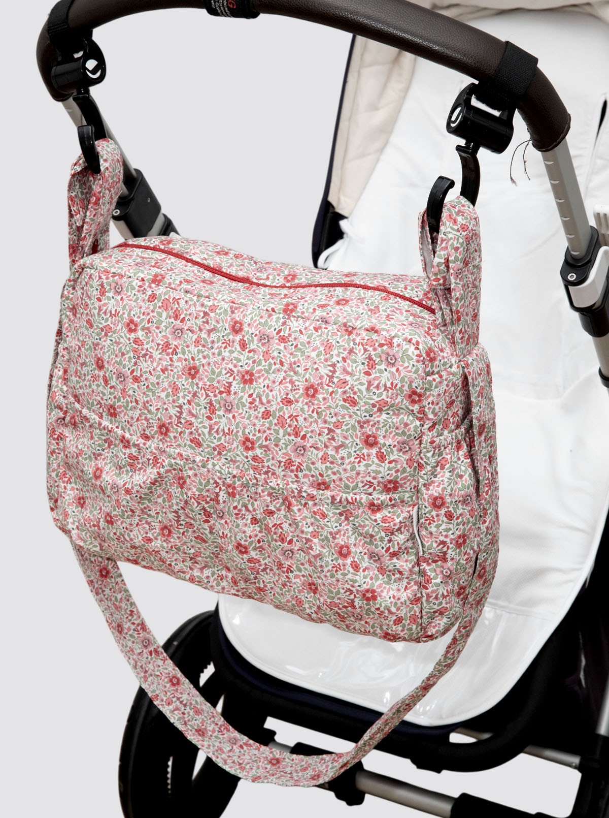 Large Red Bibi Flower Trolley Bag