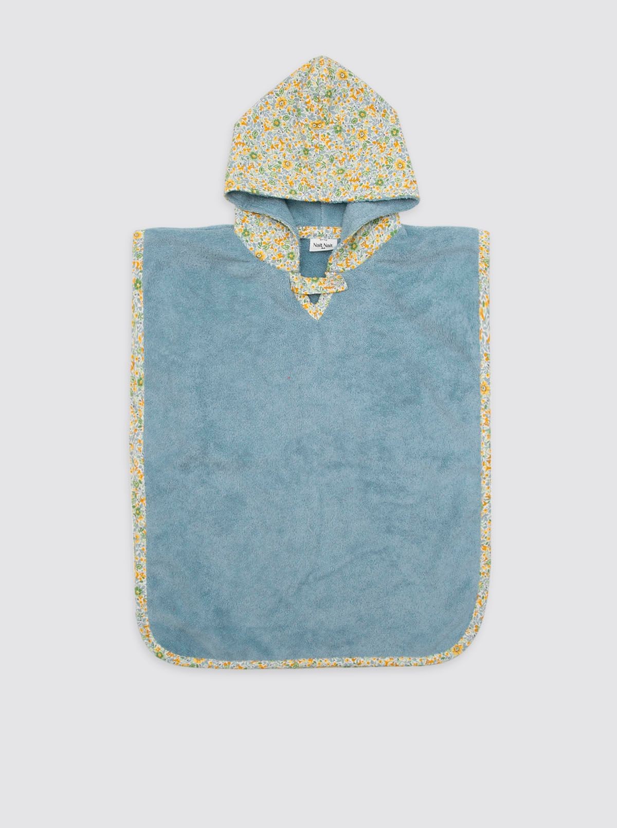 Poncho jaune, fleurs de plage, joli